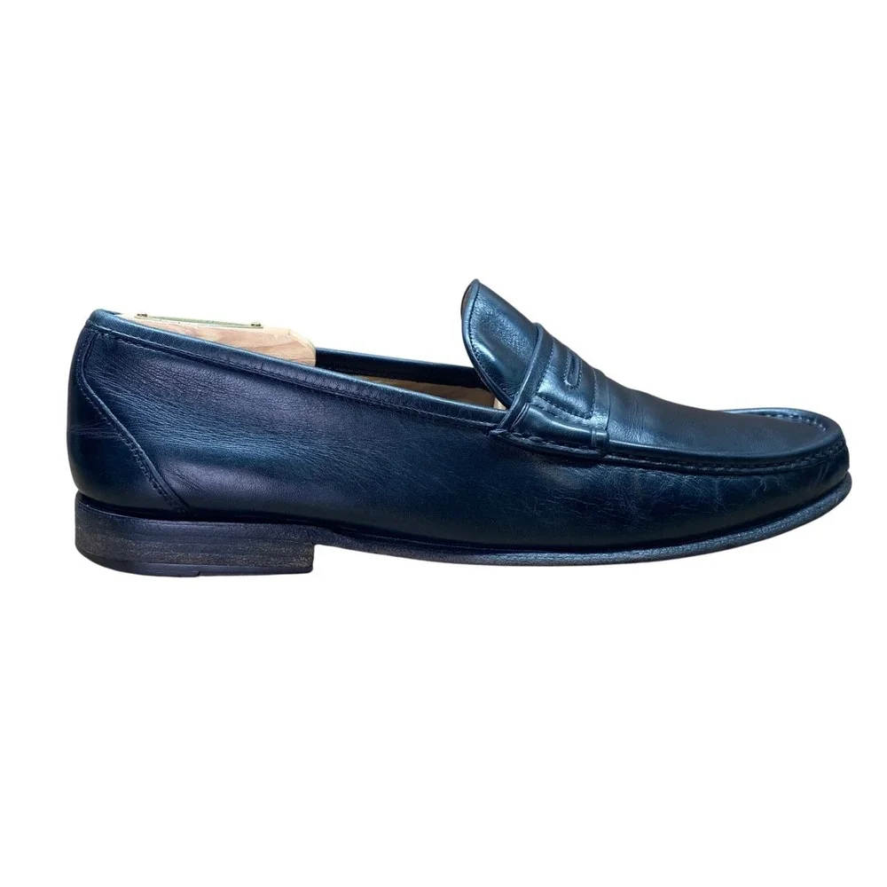 Vintage Salvatore Ferragamo Black Leather Penny Loafers Mens US 8.5 D Italy Made Penny loafer - Men | Ferragamo main image 4